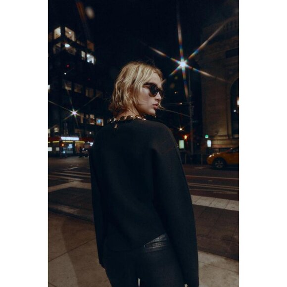 ZARA KNIT METALLIC BALL JUMPER - Picture 4 of 7